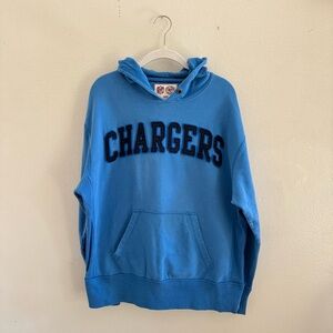 Los Angeles San Diego Chargers Blue Hoodie Stitched Logo Patch Men’s M